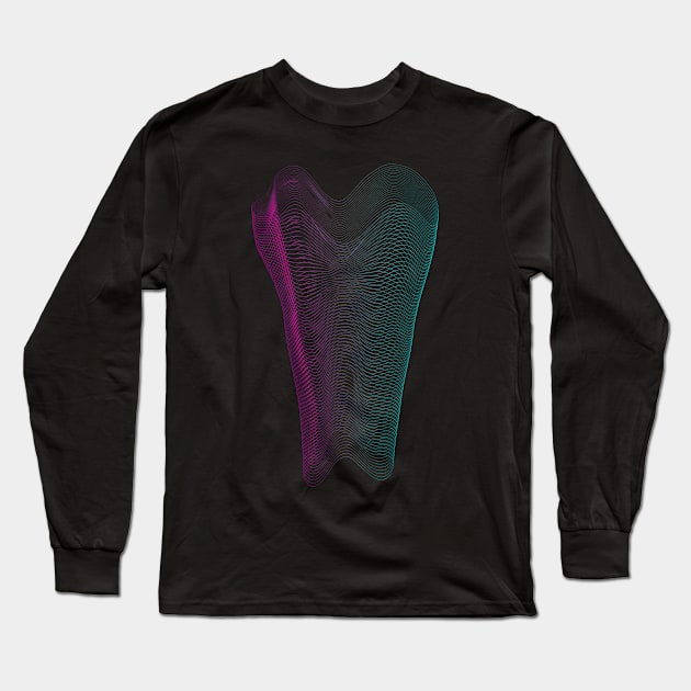 Sound Wave Long Sleeve T-Shirt by joeymono